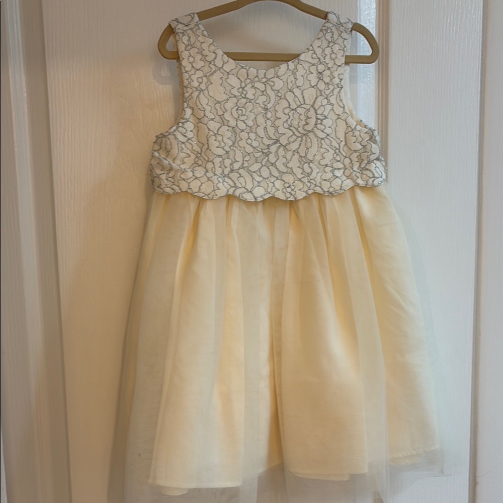 Elegant Cream Lace Kids Dress